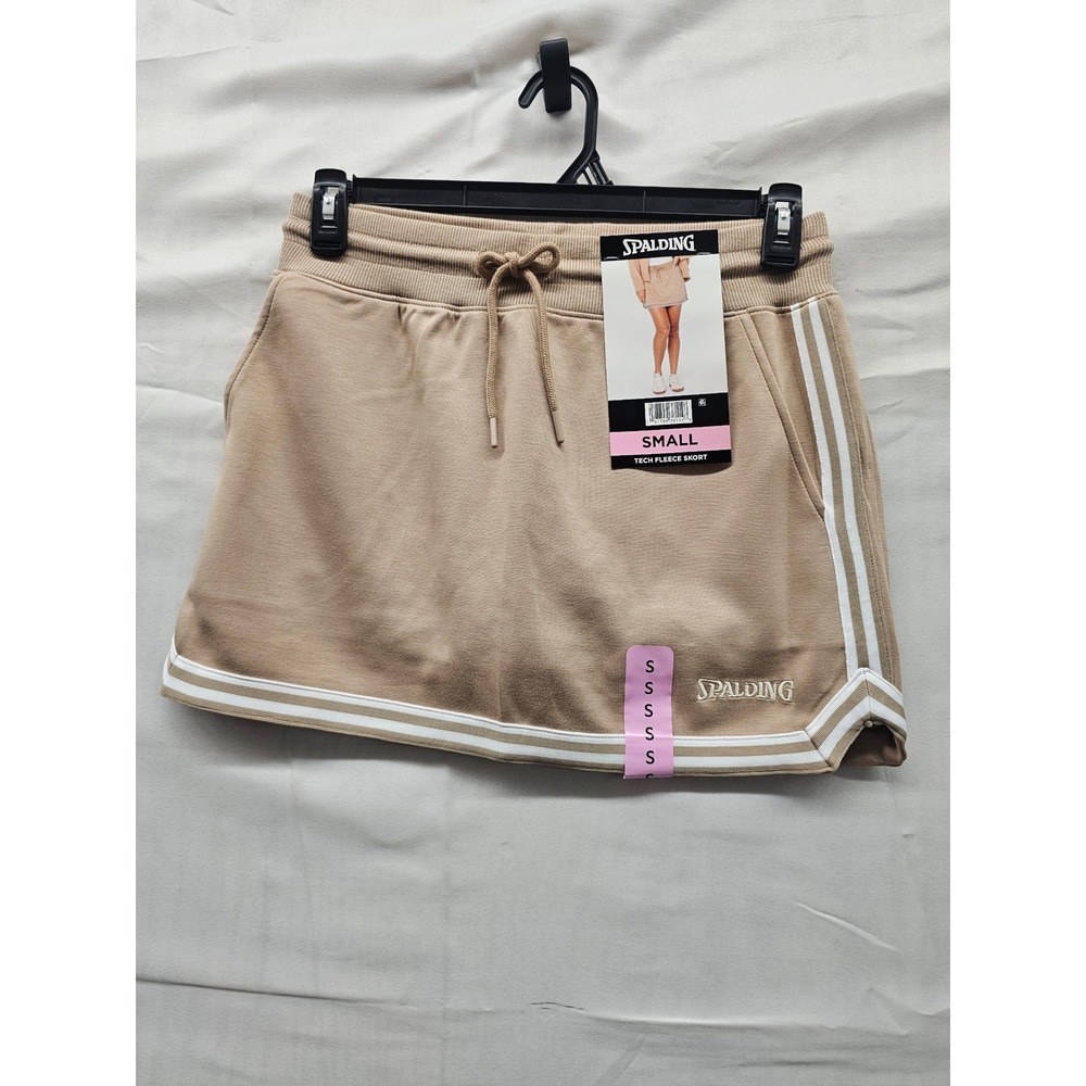 Spalding Womens Tech Fleece Skort Brown Rayon Blend Athletic Size Small